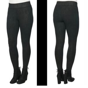 Democracy Glider Black Snake Print Python Leggings Size L Edgy Gothic Grunge Emo